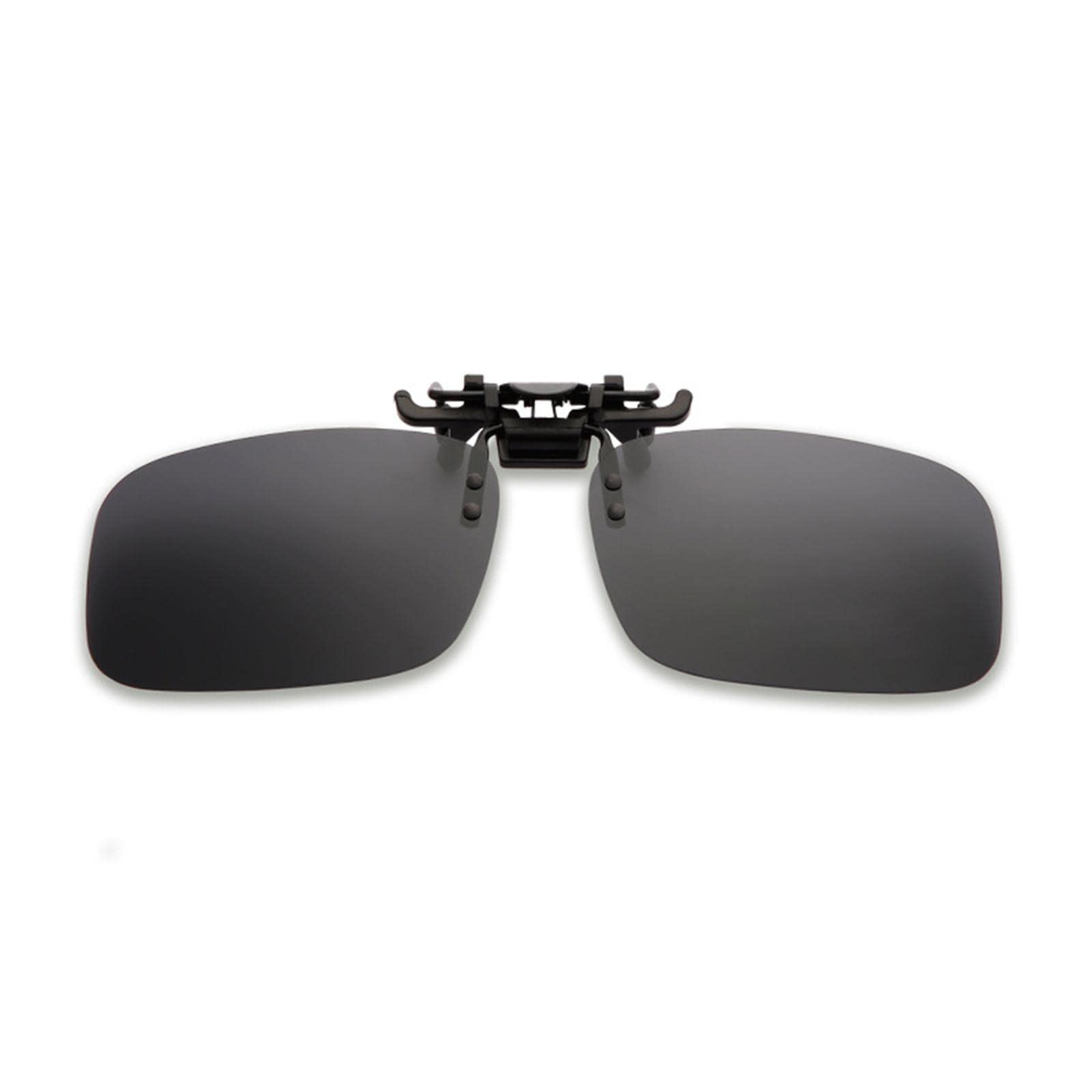 Polarized Clip-On Flip-Up Sunglasses for Men & Women - Rimless Over-Glasses Sun Shades for Driving, Holiday & Outdoor Activities