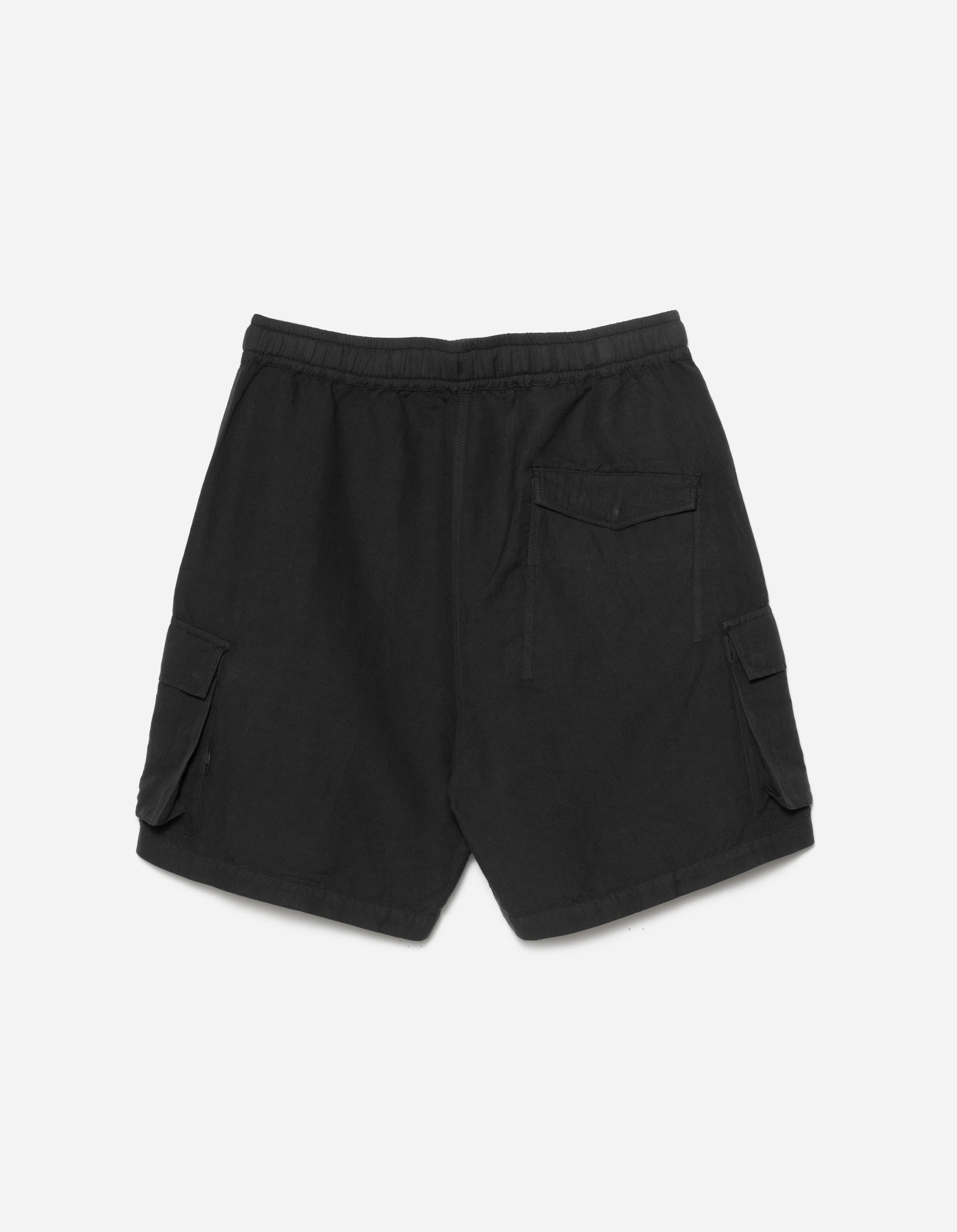 6082 Hemp Cargo Asym Track Shorts for Men - Breathable Black Workout Running Hiking Shorts with Pockets | Outdoor Sports & Gym Wear