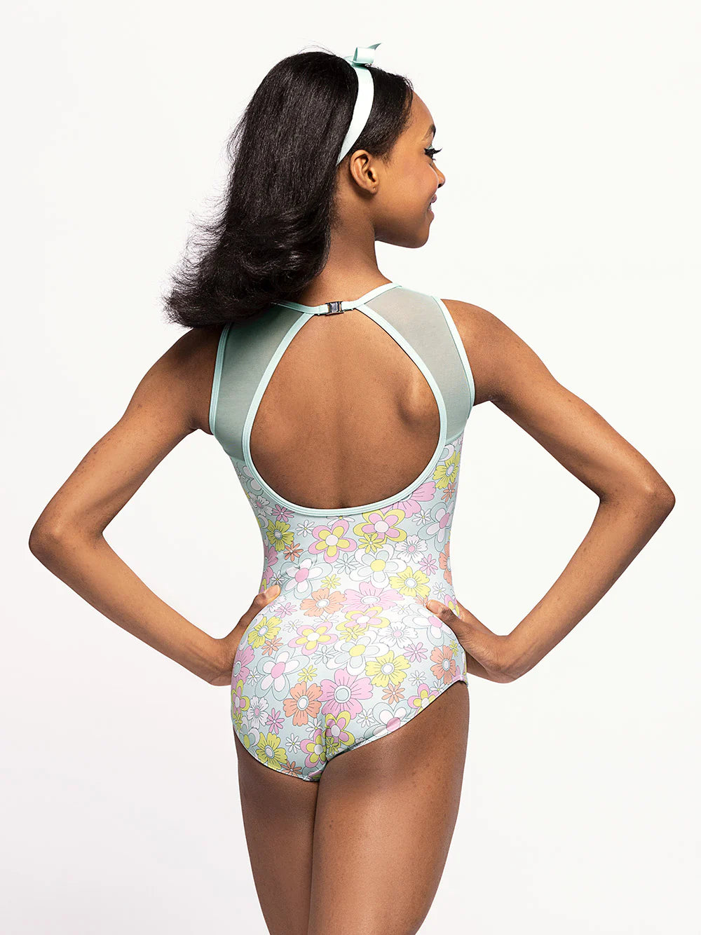 Ida Flower Power Girls Leotard - Ballet Dance Gymnastics Leotard for Kids - Perfect for Dance Class, Recitals & Performances