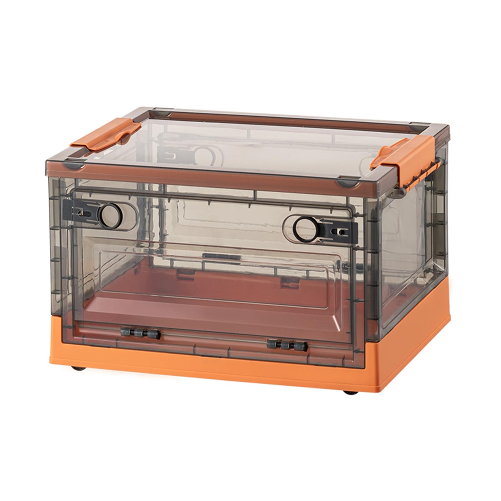 Stackable Plastic Storage Box with Lid - Space-Saving for Clothes & Toys