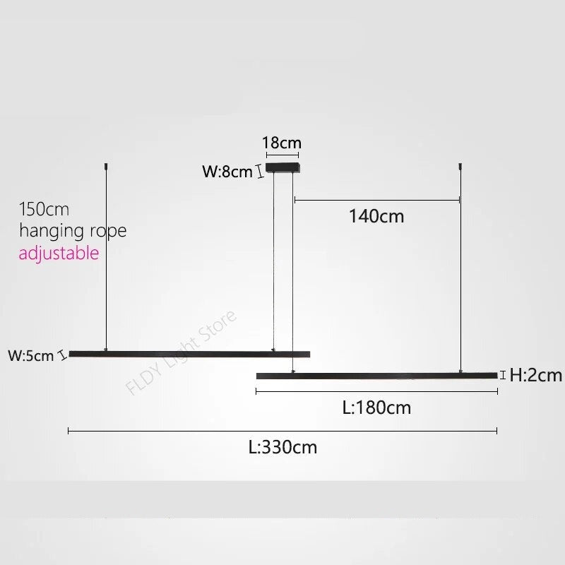 Minimalist Aluminum LED Bar Light - Modern Slim Design for Home, Office, and Commercial Lighting - Perfect for Shelves, Cabinets, and Under Cabinet Illumination