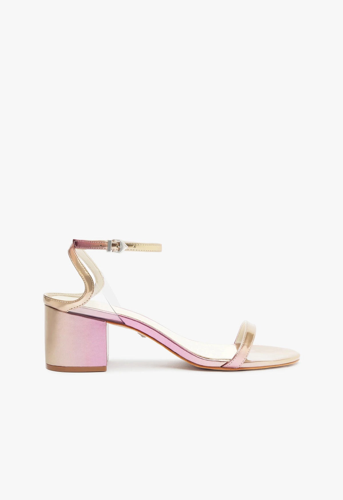 Skye Mid Block Heel Mirror Leather Sandals for Women - Comfortable & Stylish Summer Shoes for Casual Outings, Beach Vacations, and Date Nights