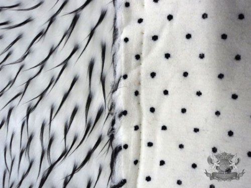 2 Tone Spike Faux Fur Fabric - White & Black Soft Plush Material for DIY Crafts, Costumes, Home Decor & Fashion Accessories