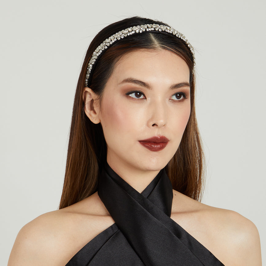 Gala Crystal Headband for Women - Elegant Rhinestone Hair Accessories for Weddings, Parties & Special Occasions