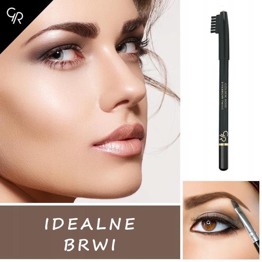 Golden Rose Eyebrow Pencil #101 - Waterproof, Long-Lasting Eyebrow Makeup with Spoolie Brush - Natural Look for Daily Use, Parties & Professional Makeup