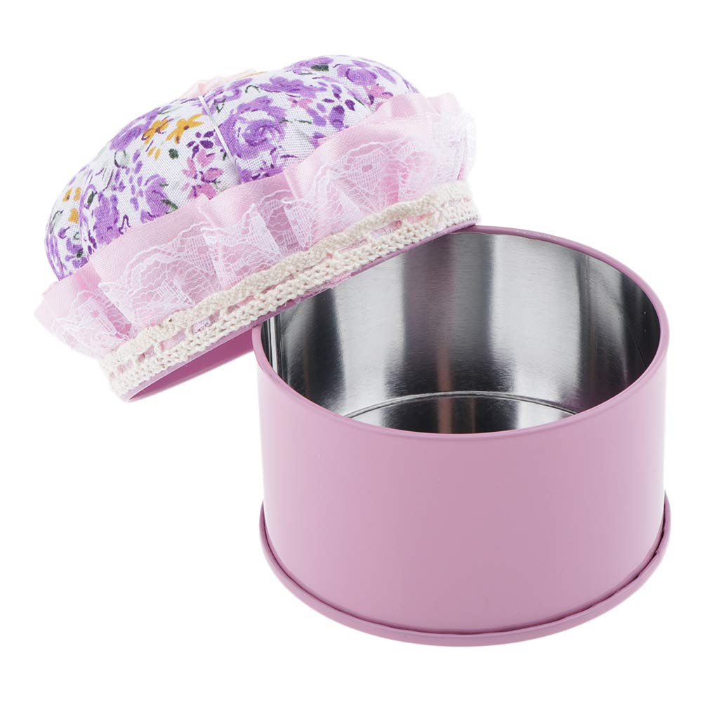 oshhni Pumpkin Pin Cushion with Iron Case - Purple Sewing Supplies for Needles & Pins | Perfect for Quilting, Dressmaking & Craft Projects