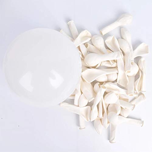 100-Pack Pastel Colored 5-Inch Latex Balloons - Macaron Candy Tones for Wedding, Graduation, Engagement, Birthday & Baby Shower Decorations - Perfect for Party, Christmas & Family Celebrations - White Balloons for Festive Events & Home Decor