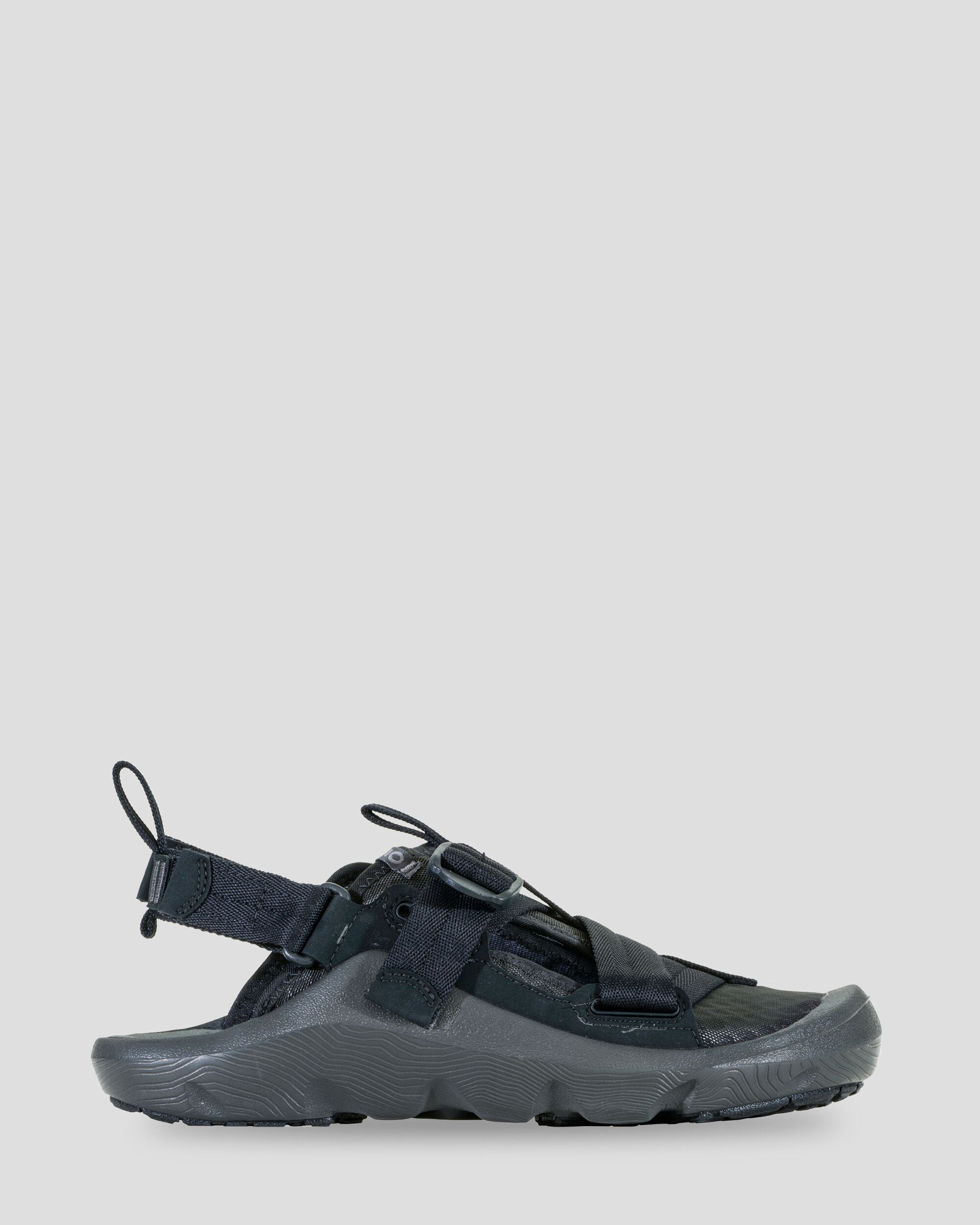 Oboz Whakatā Men's Off-Road Hiking Sandals - Black Sea | Lightweight & Durable for Outdoor Adventures, Beach Walking & Trail Hiking