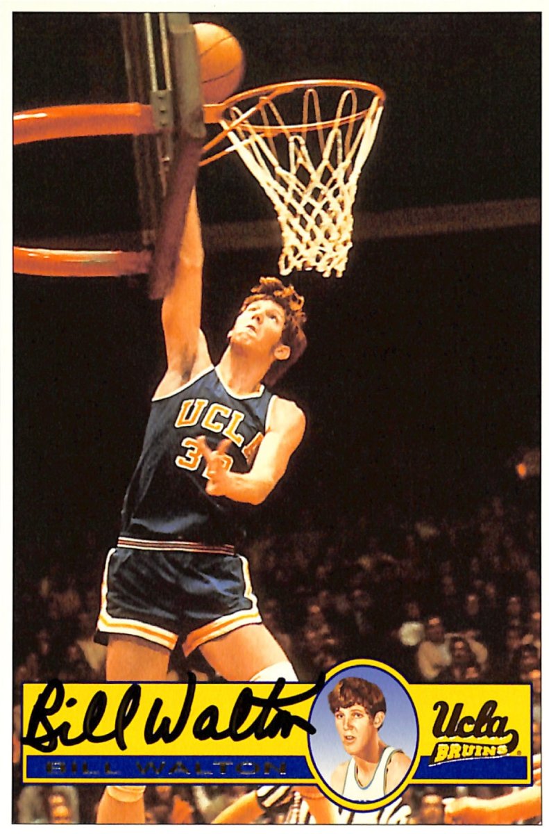 Bill Walton Autographed UCLA Bruins Basketball Card - Authentic Collectible Memorabilia for Fans & Sports Enthusiasts - Perfect for Display, Gifts, and Investment