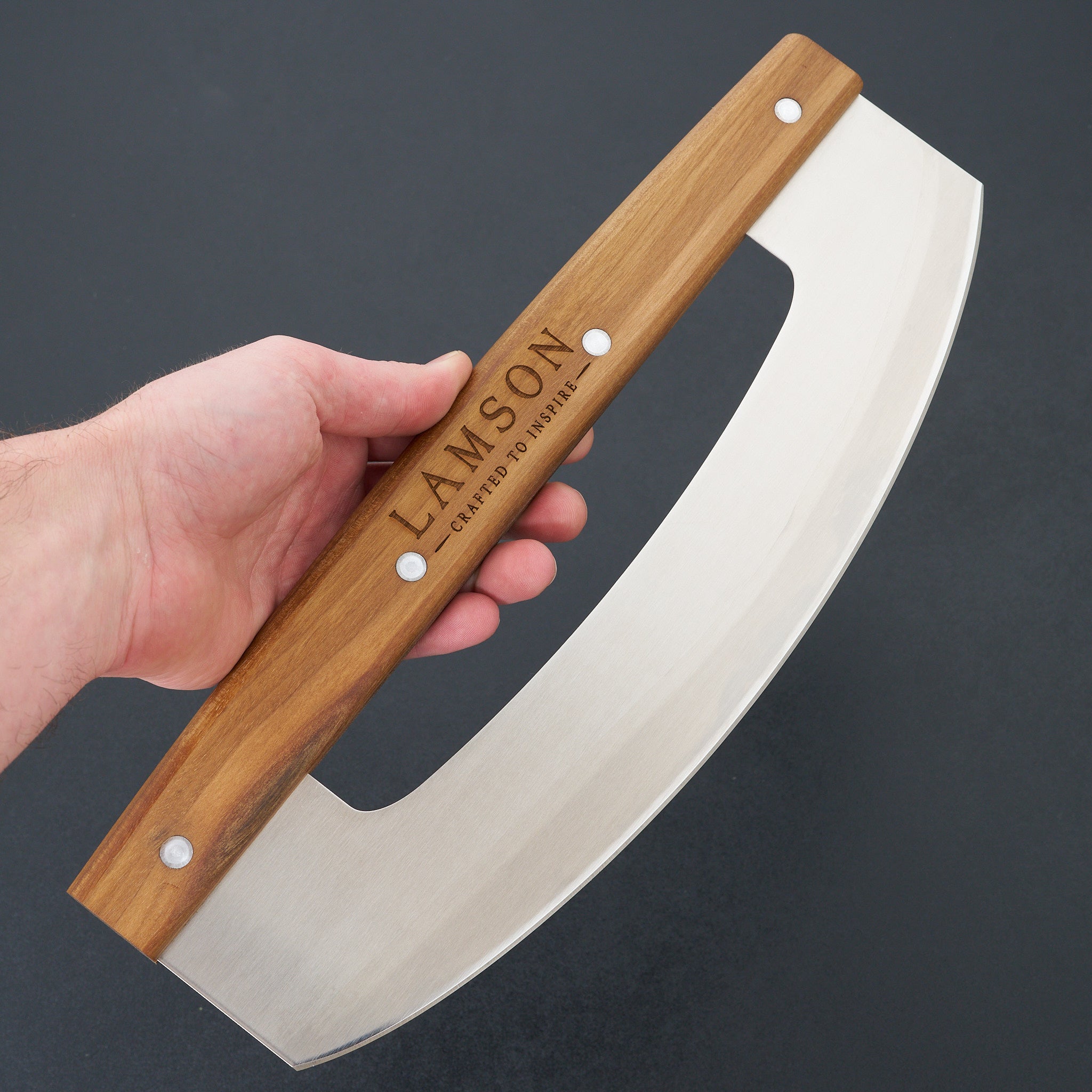 Lamson 14-Inch Stainless Steel Pizza Cutter Wheel - Sharp Blade for Slicing Pizzas, Pies, Dough - Perfect for Home Kitchens, Pizzerias, and Restaurants
