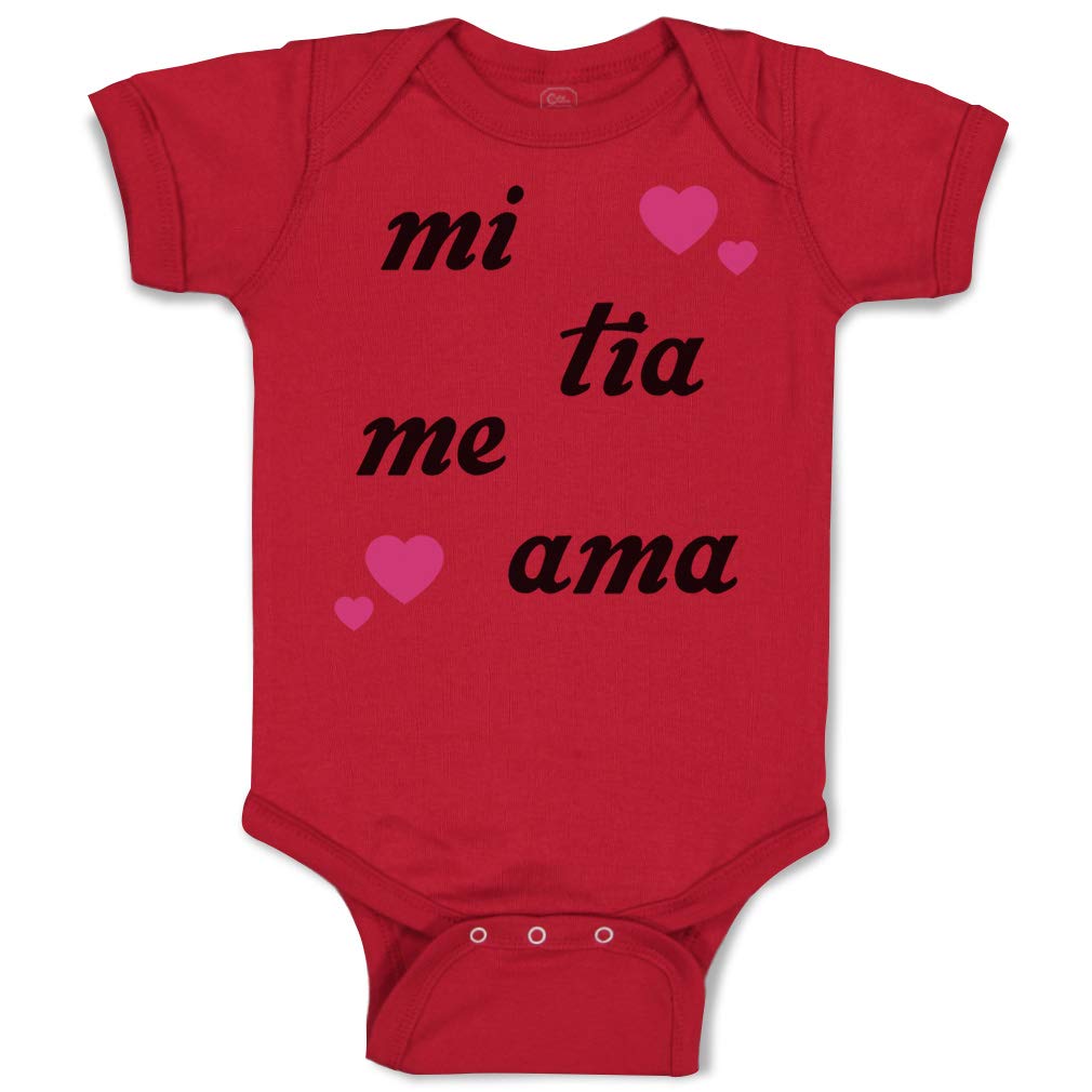 Custom Baby Bodysuit - Funny 'Mi Tia Me AMA' Cotton Onesie for Boys & Girls | Perfect for Family Gatherings & Photo Shoots