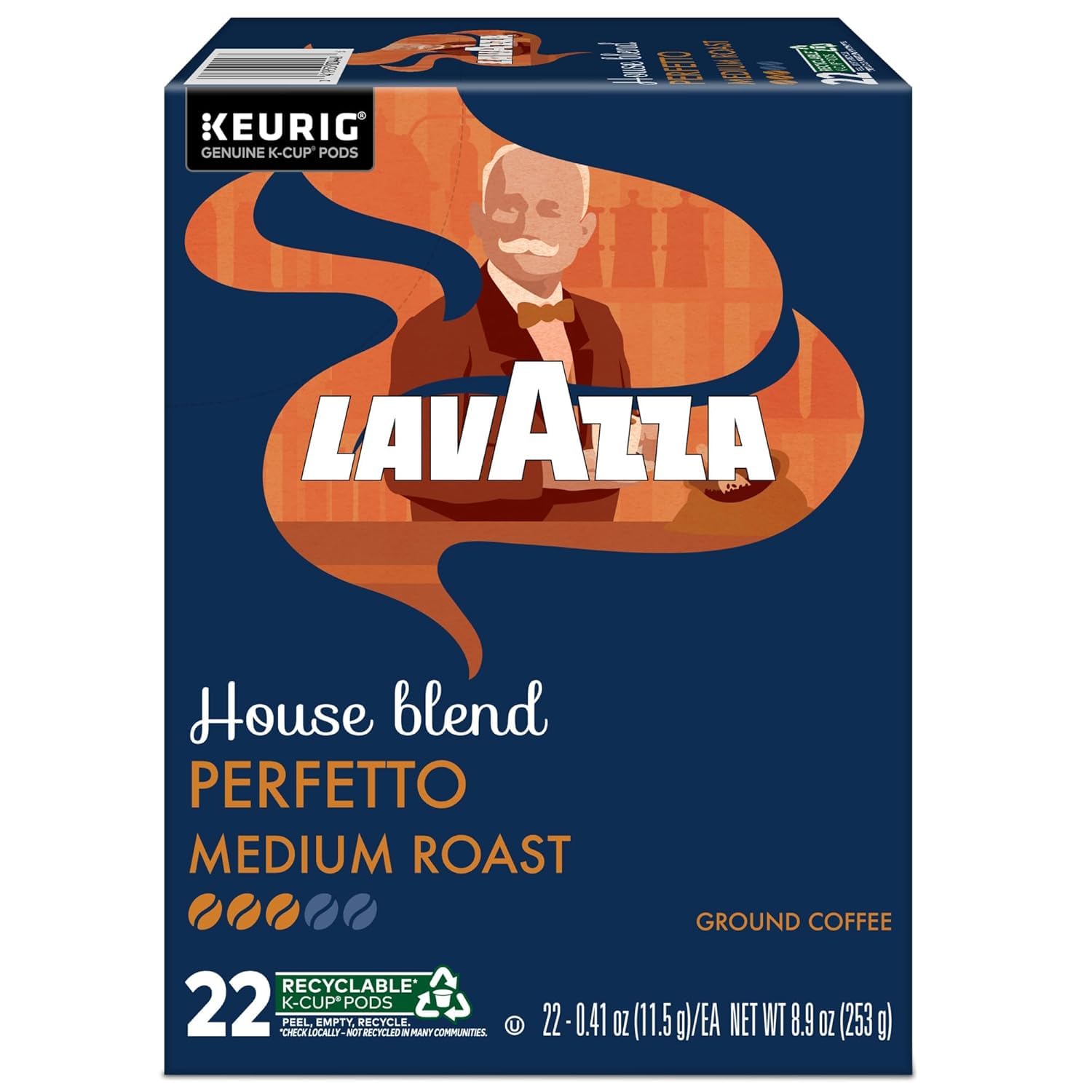 Lavazza Dark Roast Perfetto Coffee K-Cups Pods - 100% Arabica Espresso for Keurig Brewers - Perfect for Office, Home & Morning Coffee Routine
