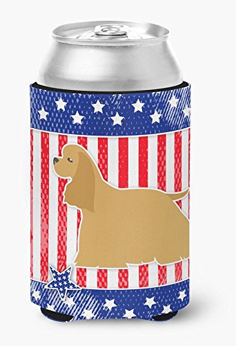 CoolCookware USA Patriotic Cocker Spaniel Can & Bottle Hugger - Adorable Dog-Themed Beverage Holder for 4th of July, BBQ Parties & Outdoor Gatherings