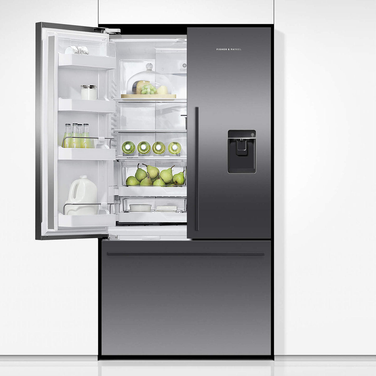 Fisher & Paykel RF610ADUB5 569L French Door Refrigerator - Energy Efficient, Spacious Stainless Steel Fridge for Modern Kitchens & Large Families