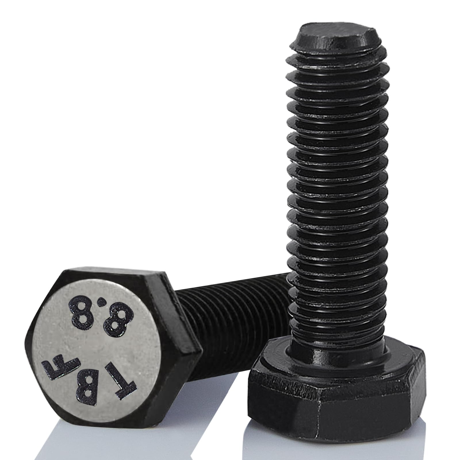 M10x20mm Hex Bolts 10Pcs - 8.8 Grade Alloy Steel for Machinery & Construction