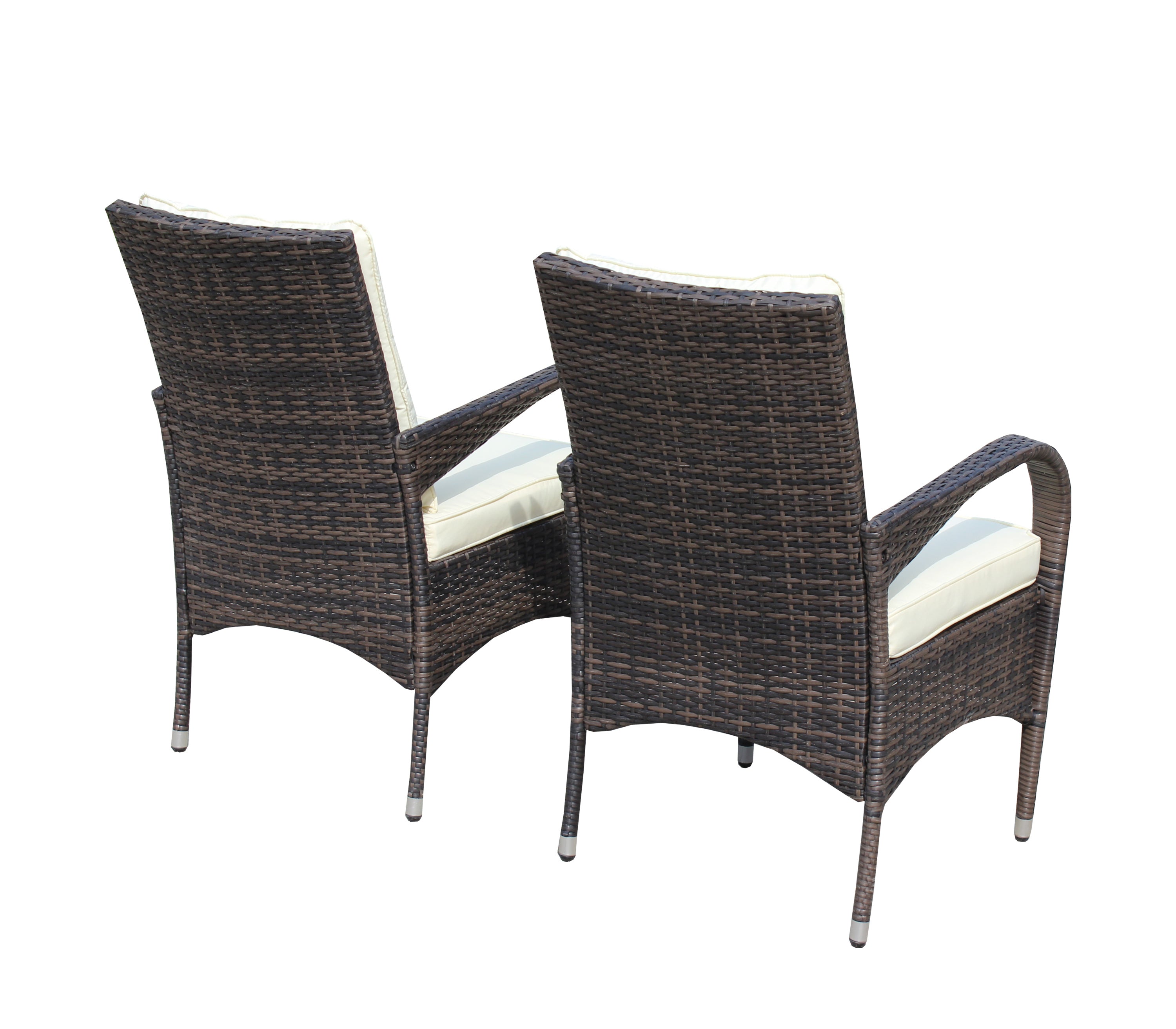 2 Piece Liberatore Dining Chairs with Beige Cushions - Modern Kitchen & Dining Room Furniture Set for Home Decor