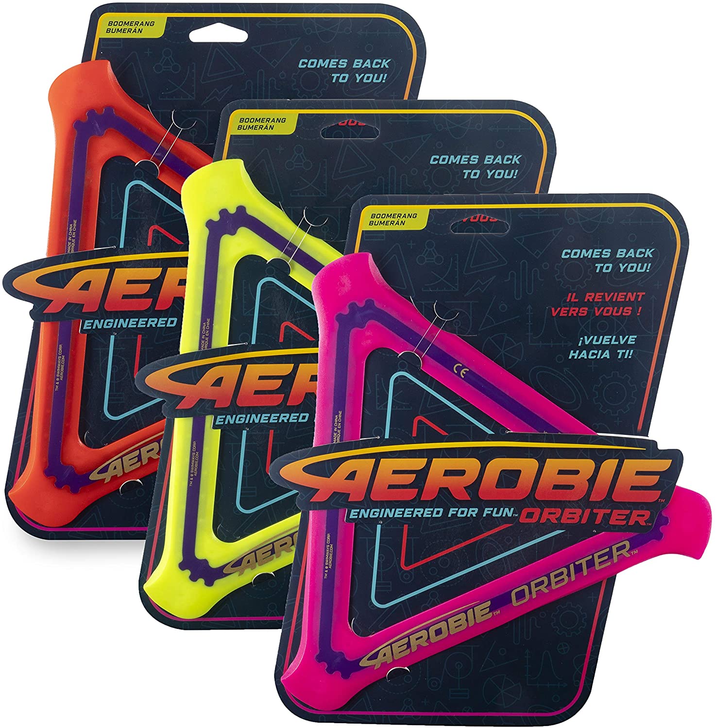 Aerobie Orbiter Boomerang - High Performance Flying Disc for Outdoor Fun, Backyard Games, and Park Activities