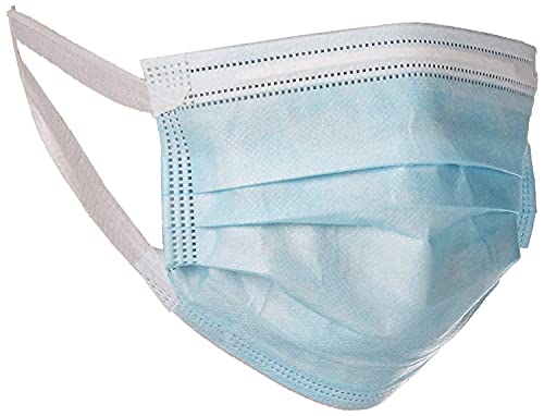 GreatDio® 1000-Pack 3-Ply Disposable Face Masks with Soft Ear Loops - 98.5% BFE & 94.6% PFE - Adjustable Nose Wire (Blue) - Ideal for Travel, Work, School & Public Safety Protection