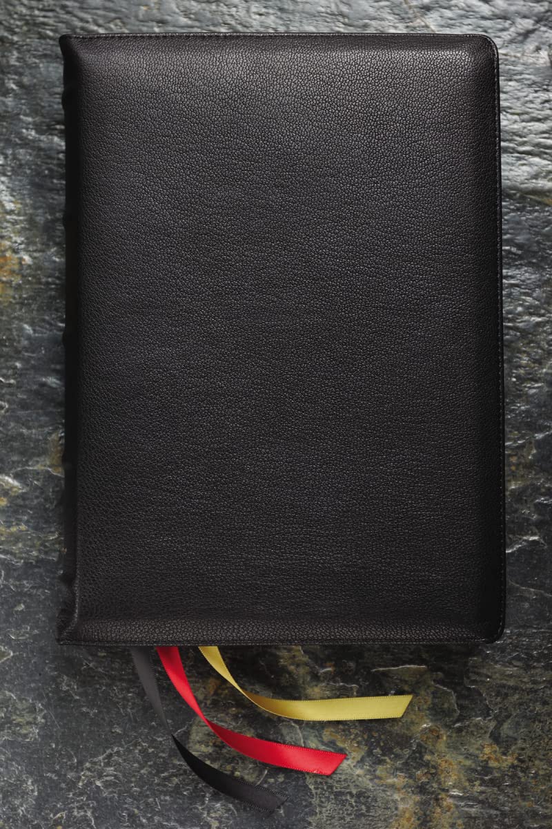 KJV Thompson Chain-Reference Bible - Premium Goatskin Leather, Black (Premier Collection) with Art Gilded Edges & Comfort Print - Perfect for Personal Study, Church Use & Gift Giving