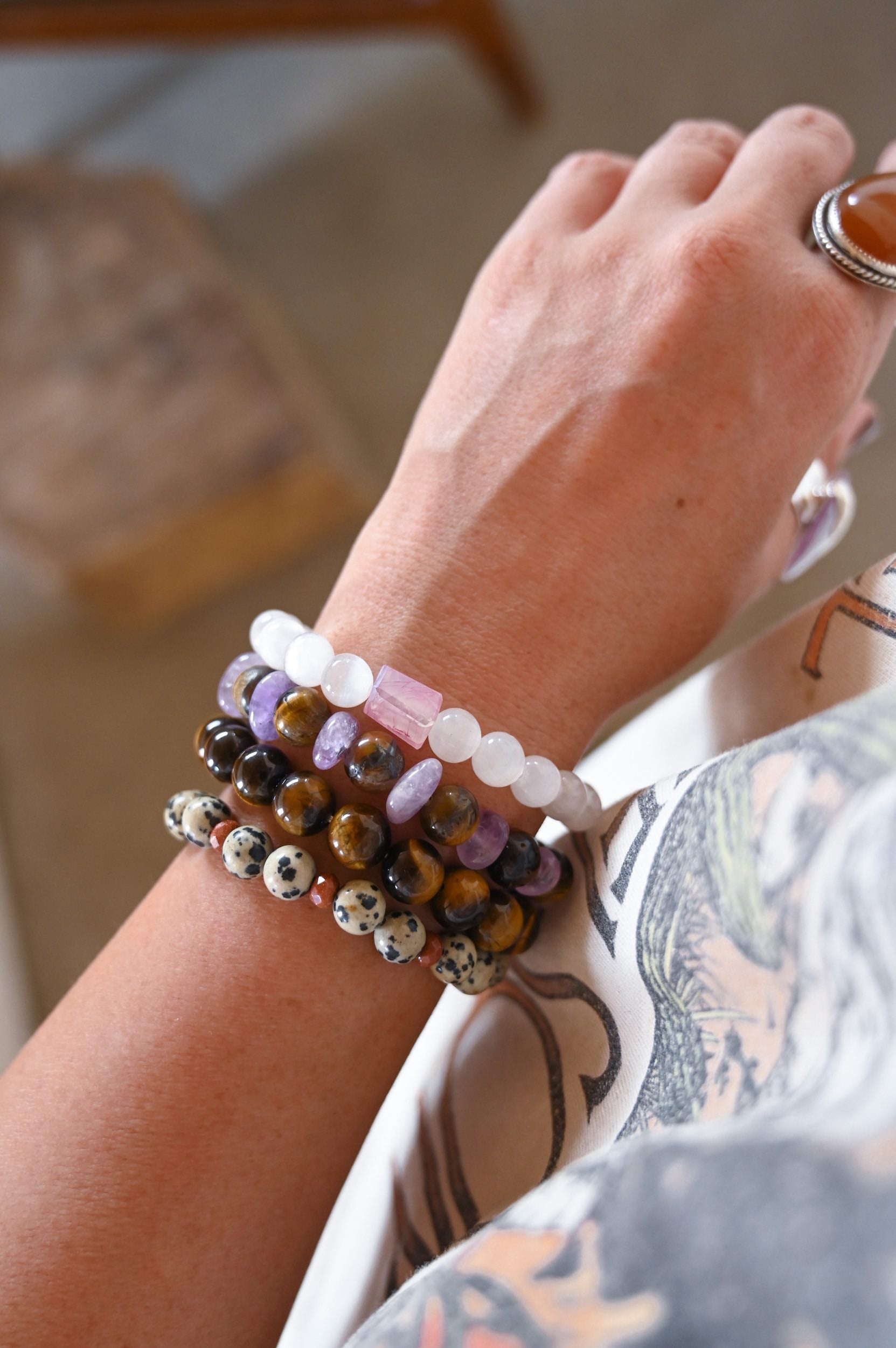 Live Your Truth Tiger's Eye Bracelet - Natural Stone Beaded Bracelet for Women, Healing Crystal Jewelry for Protection & Confidence - Perfect for Meditation, Yoga & Everyday Wear