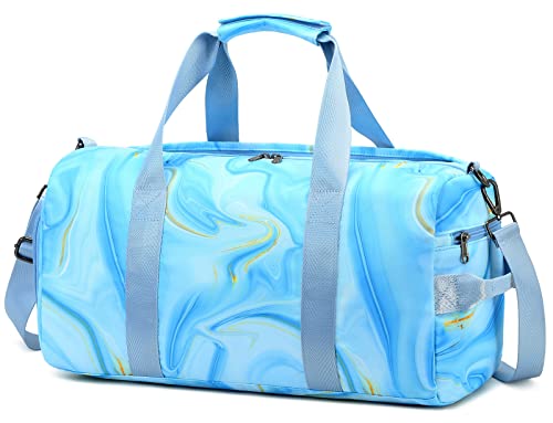 Women's Gym Duffle Bag with Shoe Compartment & Wet Pocket - Lightweight Weekender Overnight Carry On Tote for Travel, Dance, Sports & Workout - Perfect for Gym, Yoga, Swimming & Weekend Getaways