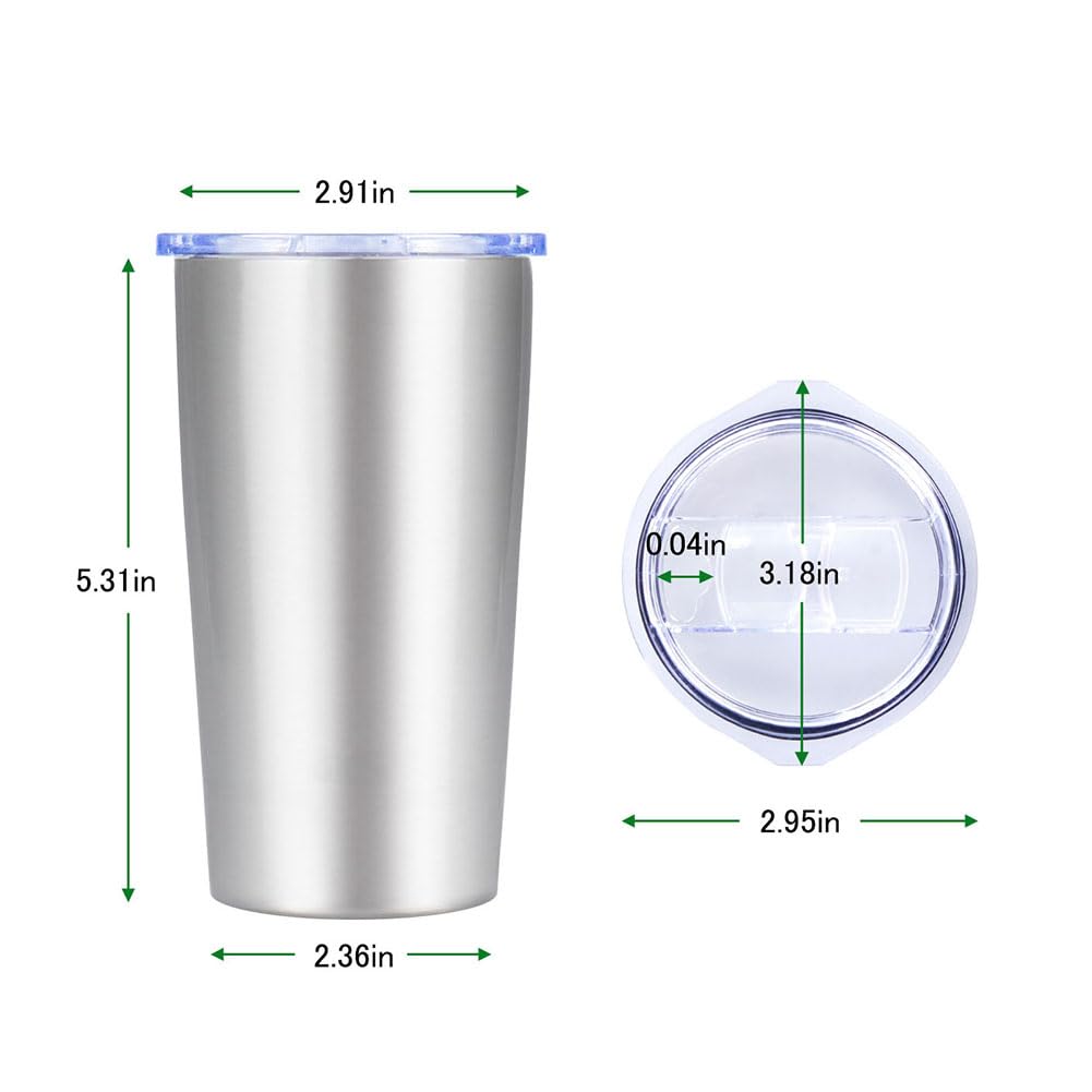Premium 12oz Stainless Steel Skinny Tumbler - Double Wall Vacuum Insulated Coffee Mug with Lid - Keeps Drinks Hot/Cold for Hours - Perfect for Travel, Office, Gym & Outdoor Activities (8-Pack)