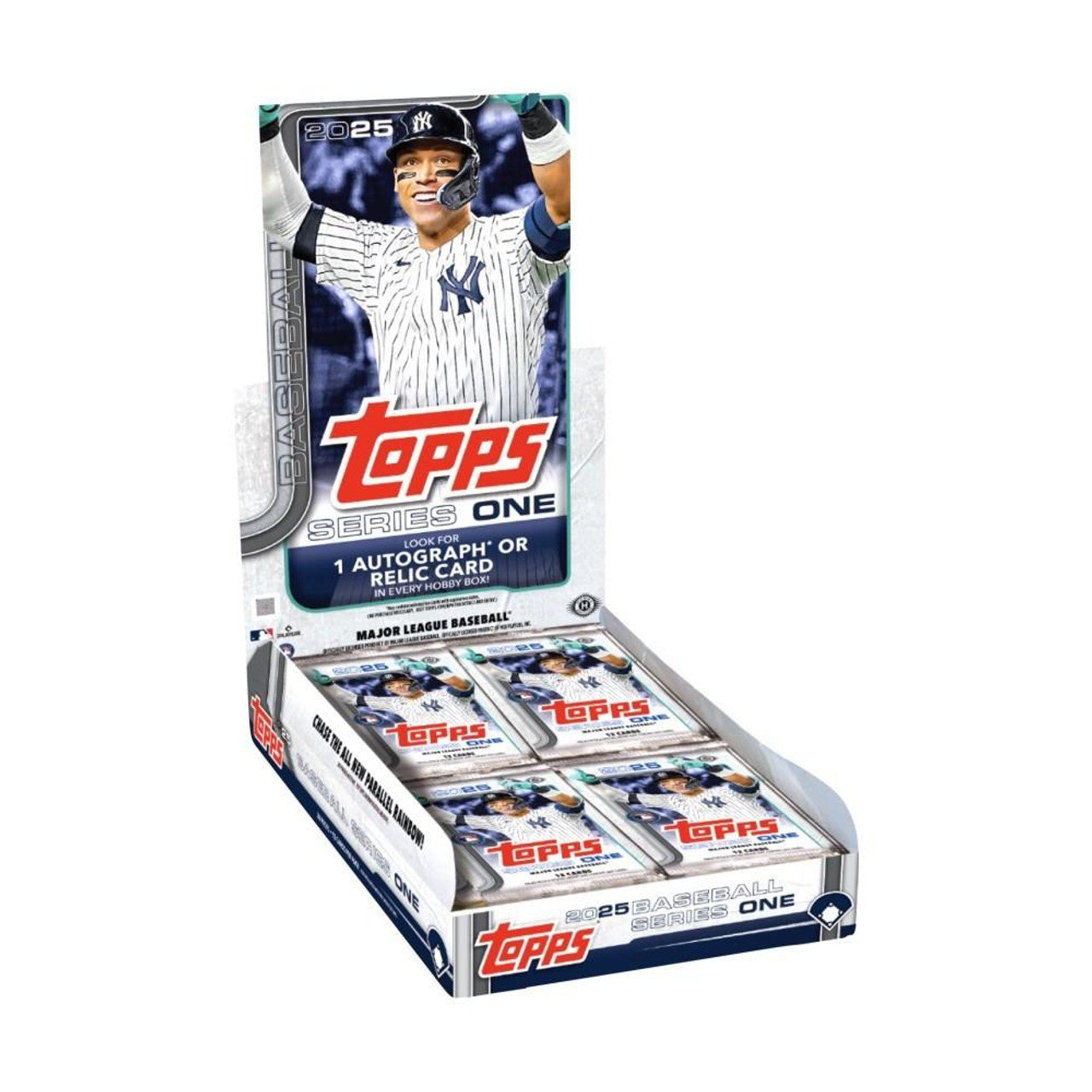 2025 Topps Baseball Series 1 Hobby Box - 24 Packs with Exclusive Rookie Cards & Chase Inserts - Perfect for Collectors, Fantasy Sports & Investment