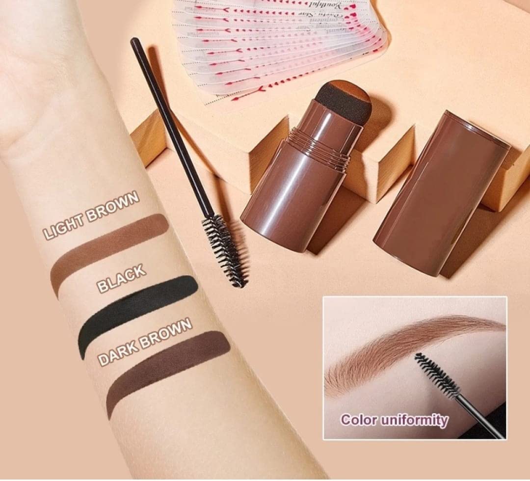 2 Pack Natural Shade Hairline Powder - Waterproof Hair Root Concealer for Thinning Hair, Quick Root Touch-Up with Hair Shading Sponge Pen | Perfect for Daily Use, Travel & Instant Hairline Cover-Up (Black)