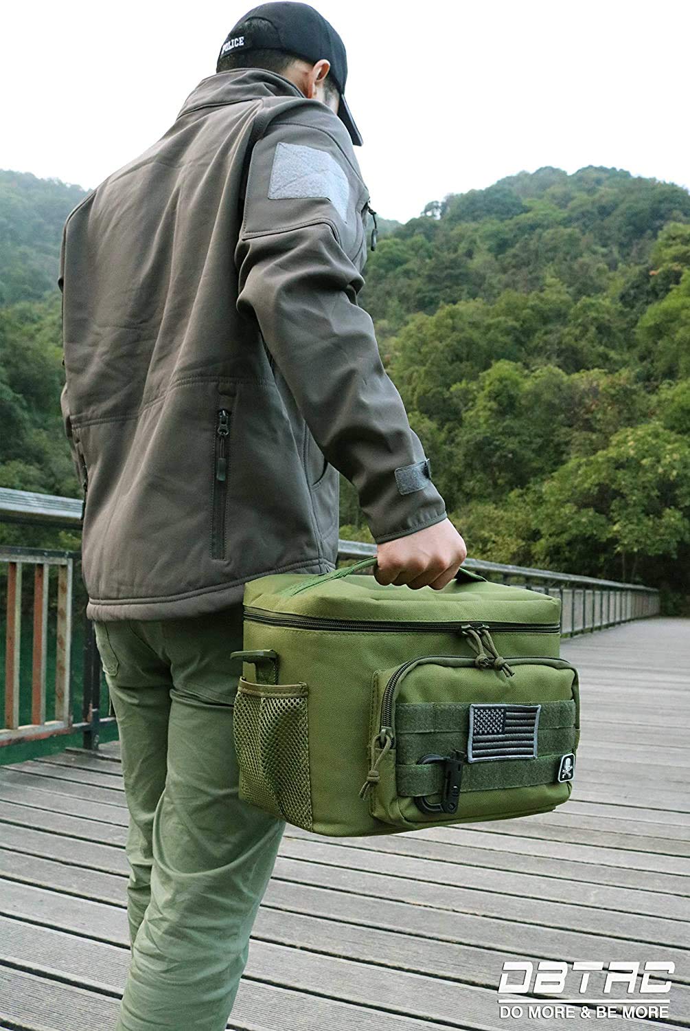 Insulated Tactical Lunch Bag for Men & Women - 12 Can Capacity, Leakproof 9L Cooler Tote for Work, Office, Outdoor & Travel | Soft Easy-Clean Liner (2 Included) | OD Green | Perfect for Camping, Hiking, Picnics & Daily Commute