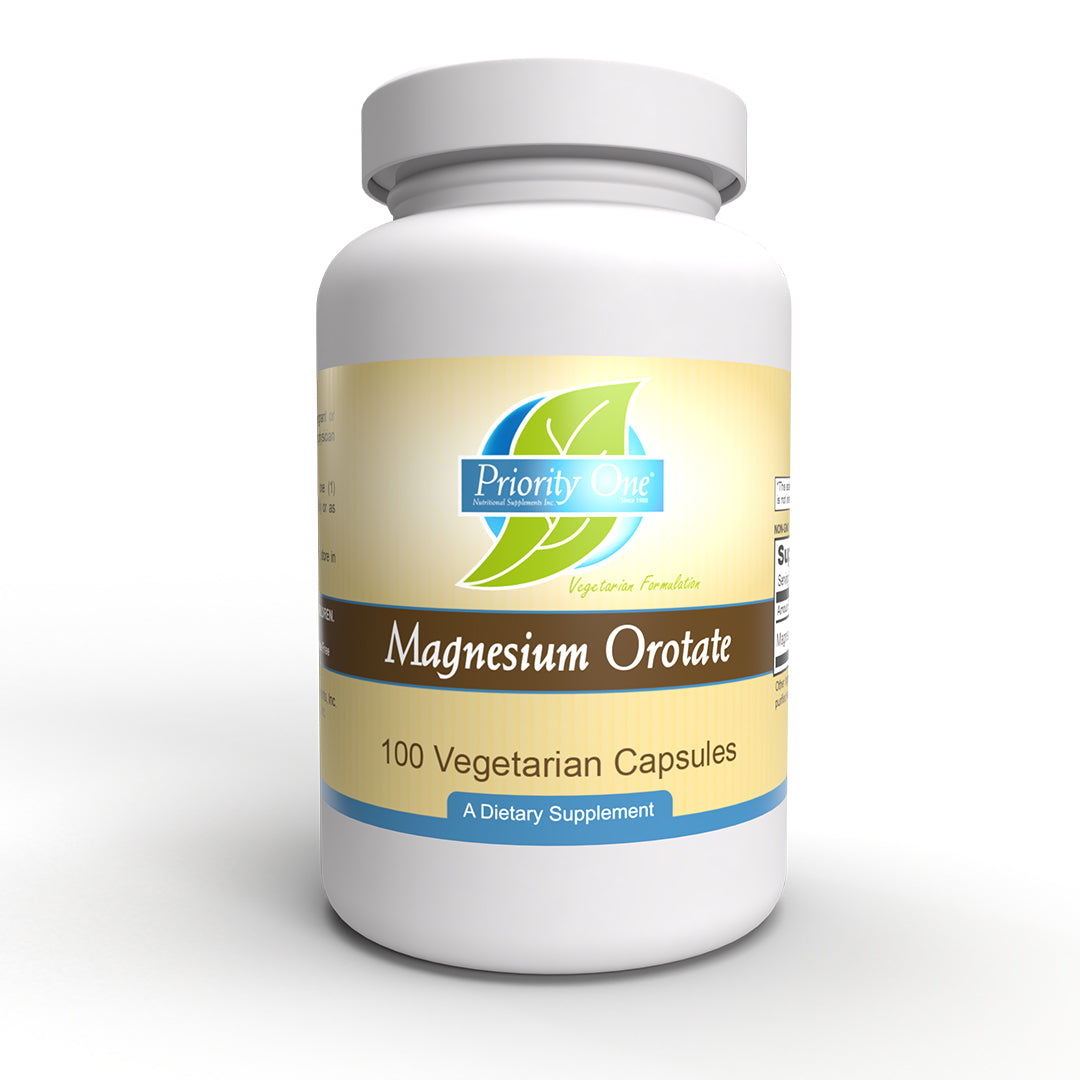 Magnesium Orotate Supplement - 100 Vegetarian Capsules for Muscle Recovery, Heart Health & Stress Relief | Supports Energy & Sleep