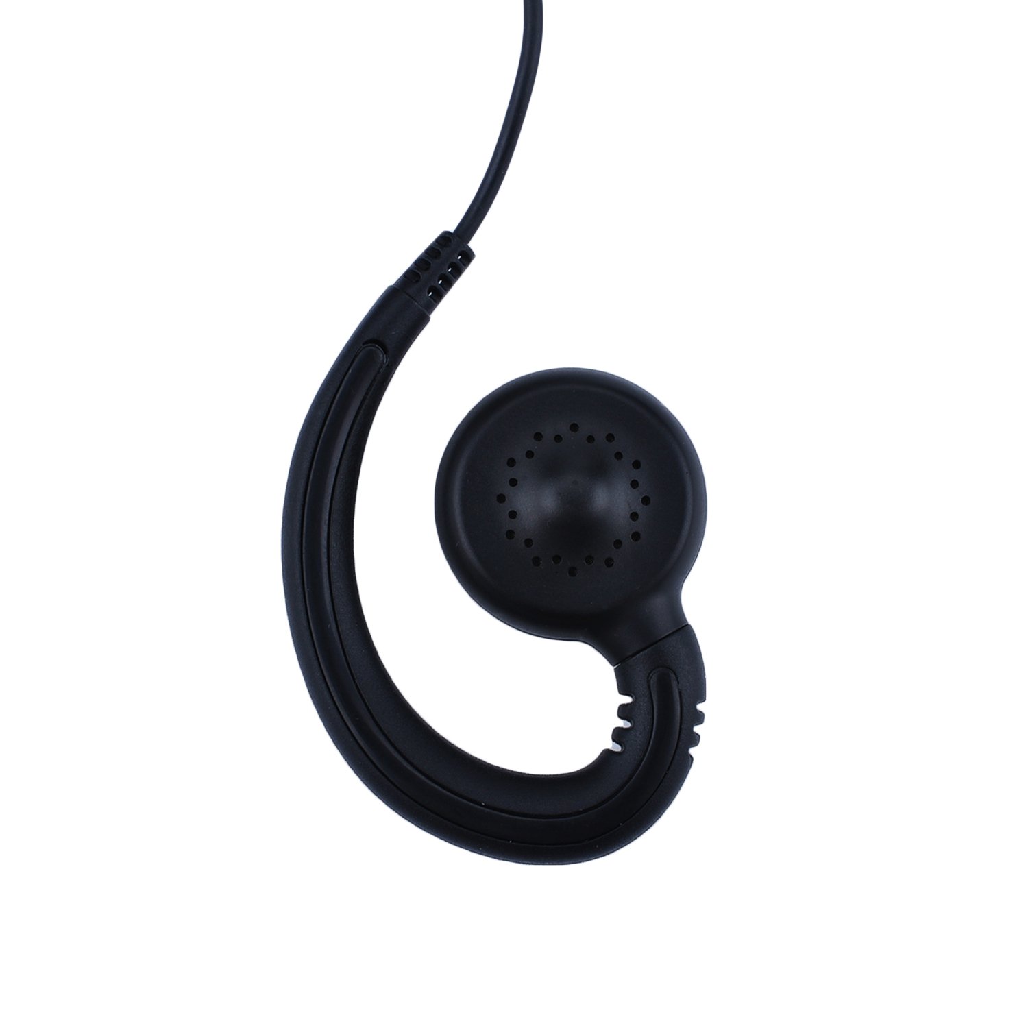 Hytera PD502 PD550 PD562 TD500 TD562 Compatible Ear Hook Headset with Microphone - PU Material, Black - Perfect for Two-Way Radio Communication in Security, Construction & Outdoor Activities