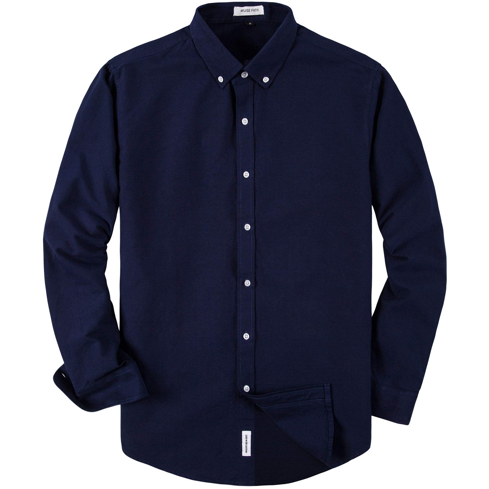 Premium Cotton Men's Oxford Dress Shirt - Classic Regular Fit Long Sleeve Button Down Shirt for Business, Office & Formal Occasions