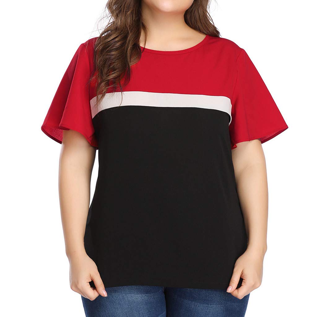 Elegant Black Short Sleeve Tunic Tops for Women - Plus Size Blouses & Dressy Casual Shirts | Perfect for Office Wear, Date Nights & Special Occasions