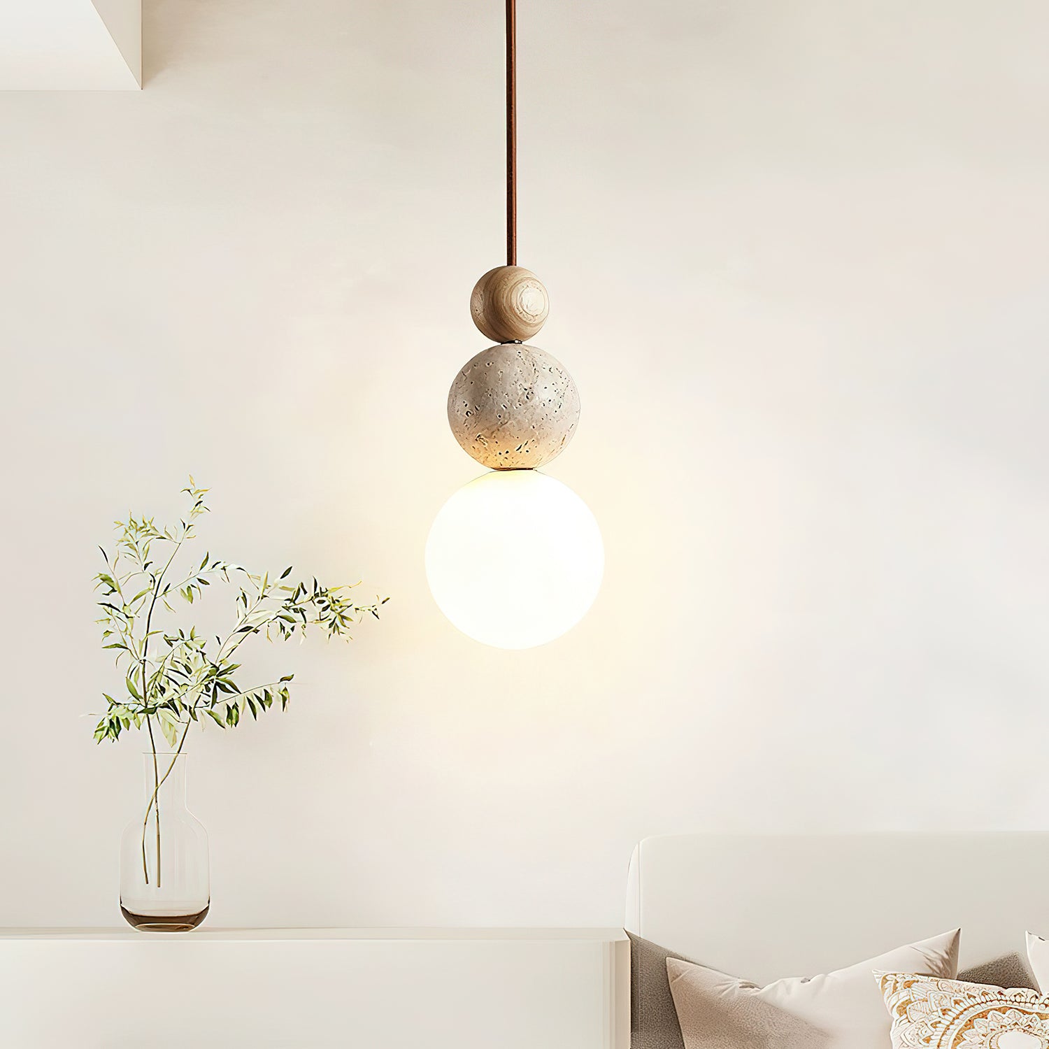 Elara Duo Pendant Lamp - Modern Hanging Light Fixture for Dining Room, Kitchen Island & Bedroom Decor - Adjustable LED Chandelier with Dimmable Lighting