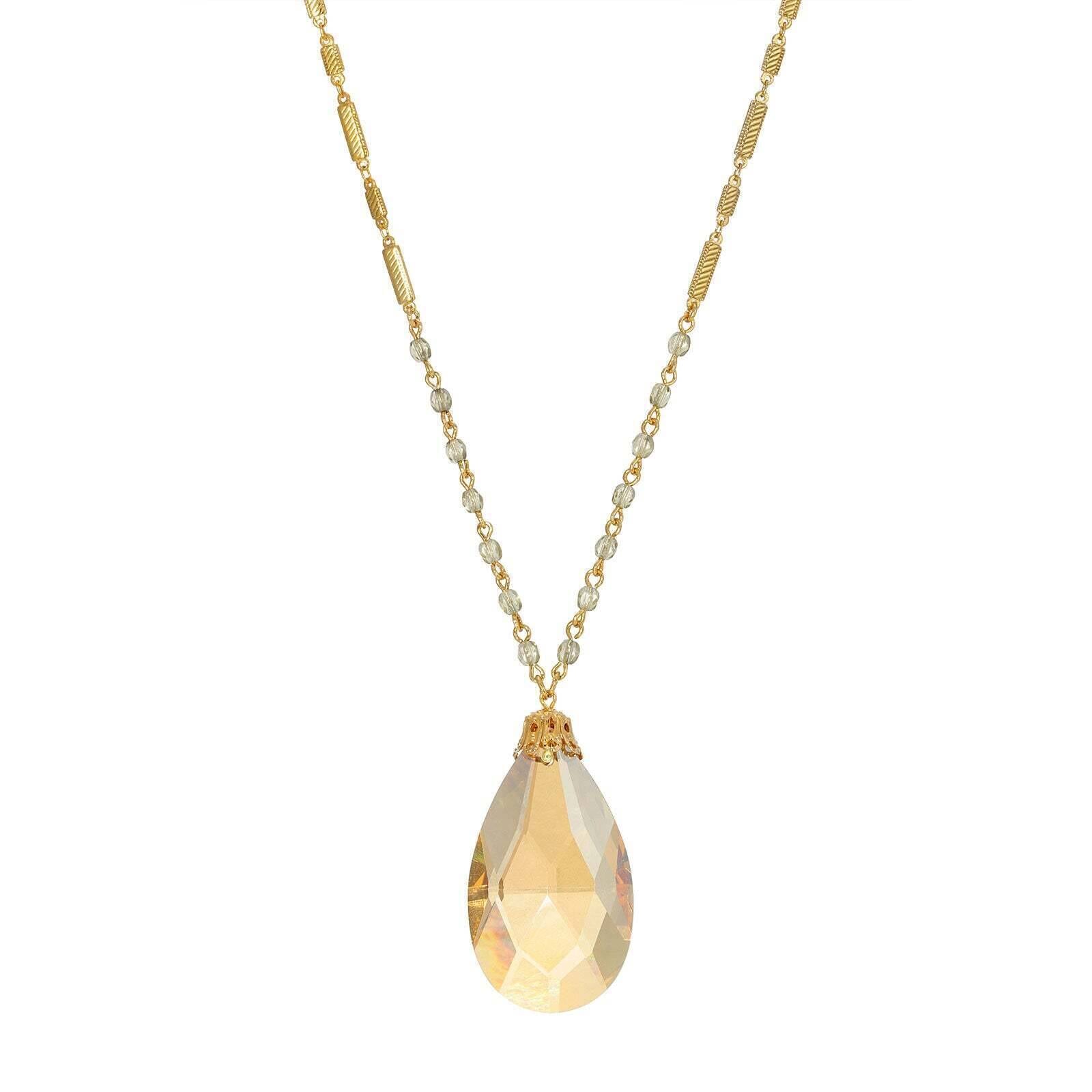 1928 Jewelry Light Colorado Briolette Pendant Necklace - 30