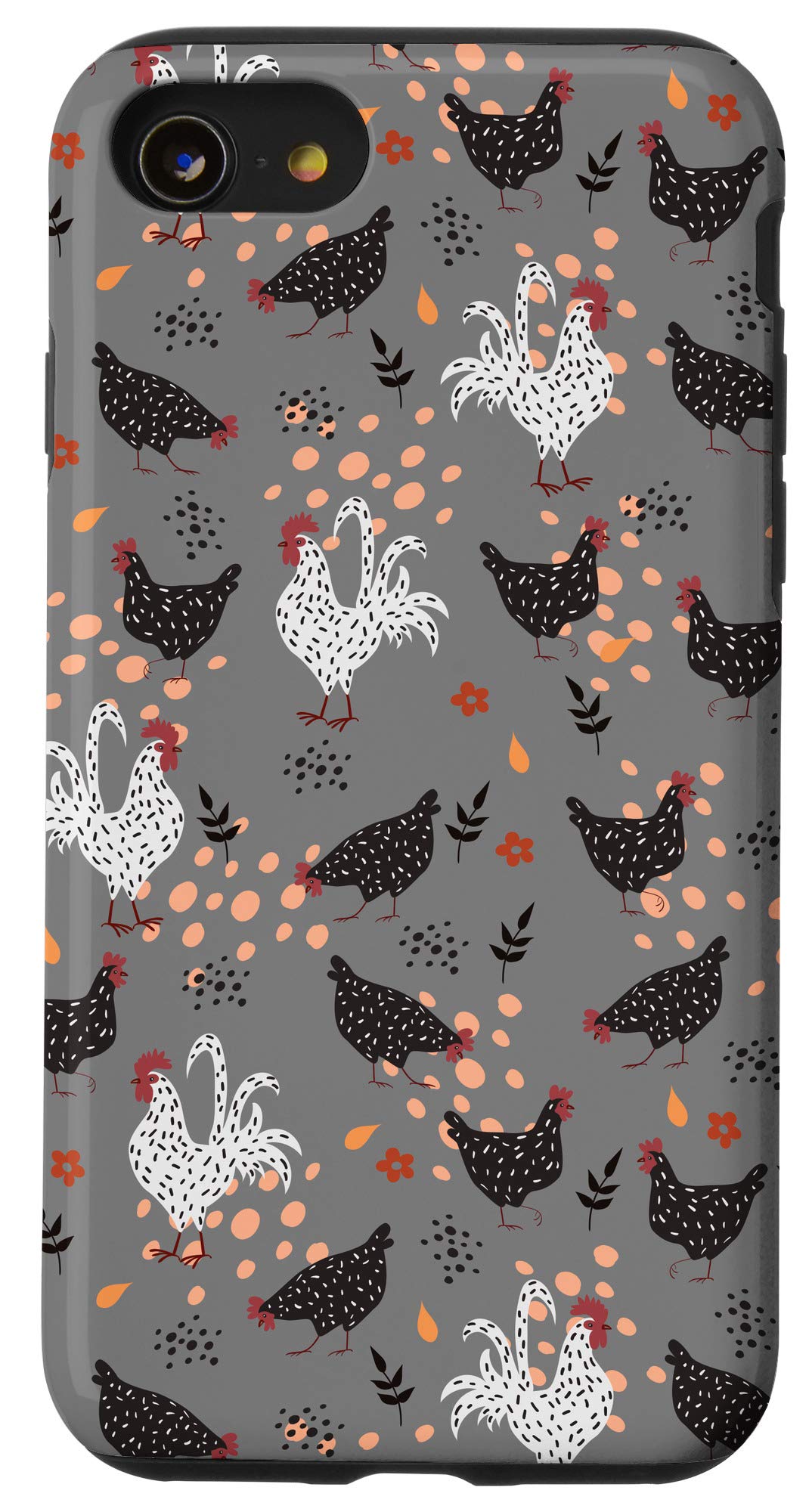 Cute Rooster iPhone SE (2020)/7/8 Case - Farm Animal Watercolor Design Chicken Lover Phone Cover - Perfect for Farmers, Animal Enthusiasts & Country Style Lovers