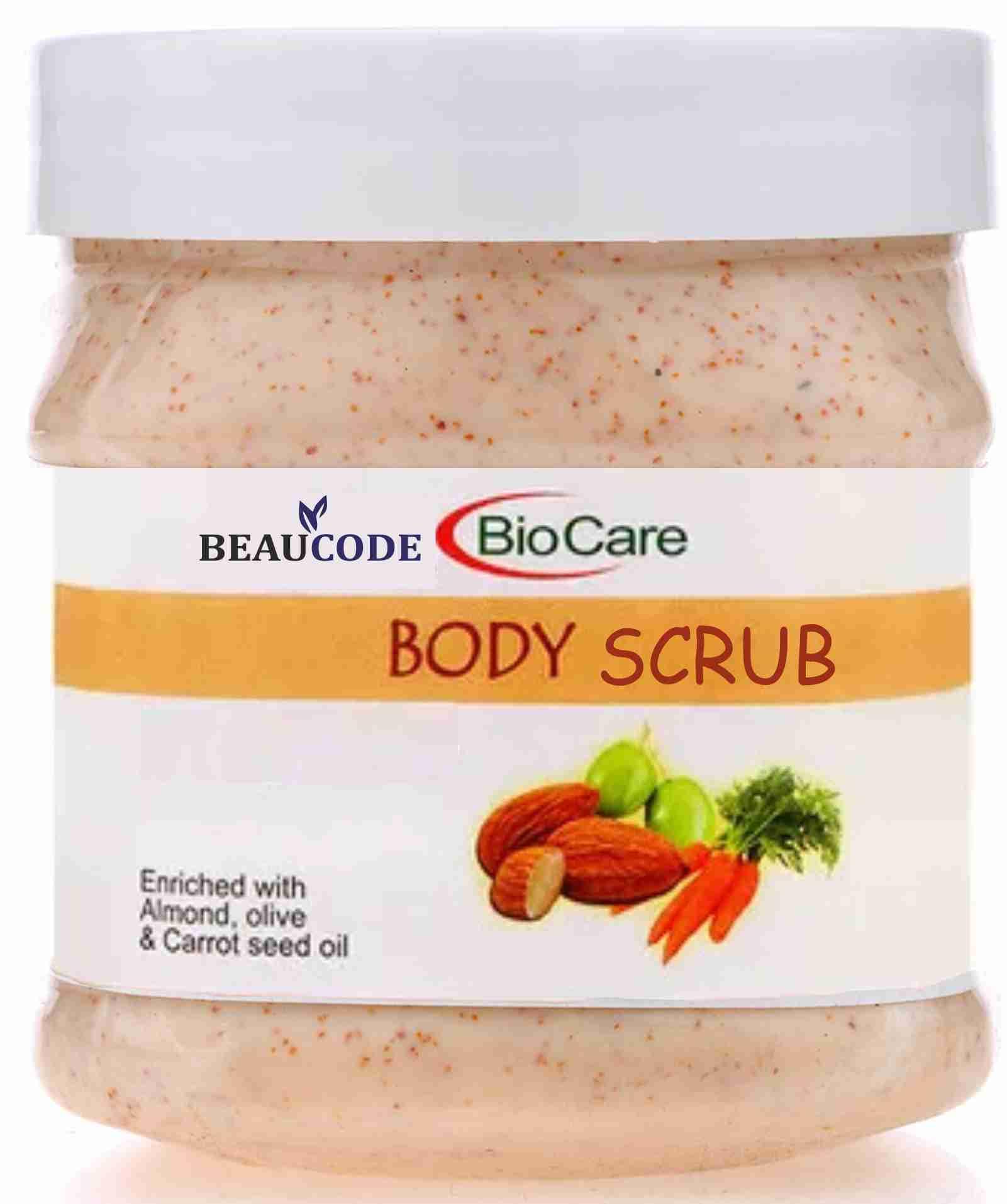 Beaucode BioCare Body Face Scrub 250gm - Natural Exfoliator for Women & Men, All Skin Types | Paraben-Free, SLS-Free, Sulfate-Free & Cruelty-Free | Gentle Cleansing for Smooth, Glowing Skin at Home or Spa