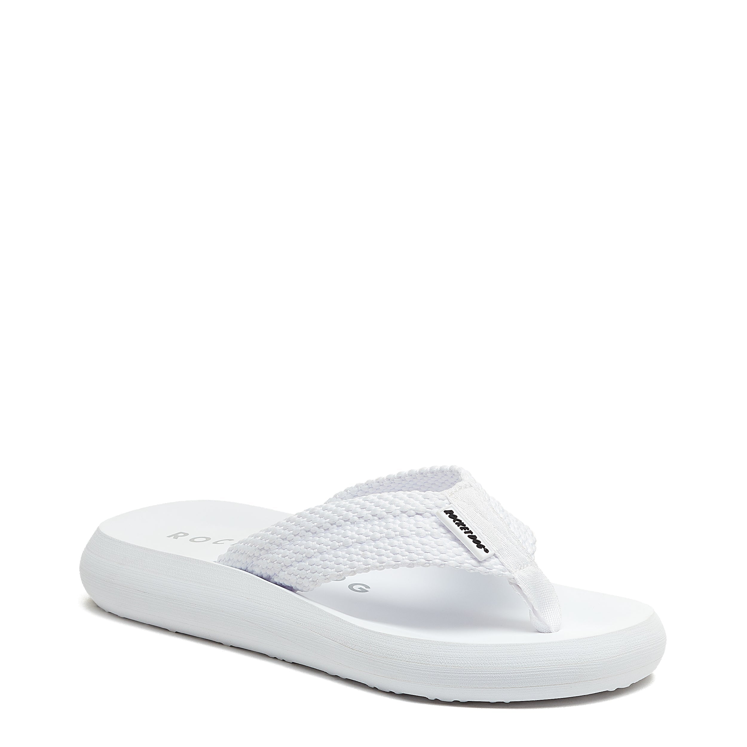 Sunset White Webbing Flip Flops - Comfortable Beach Sandals for Women & Men | Perfect for Pool, Vacation, and Summer Outdoor Activities