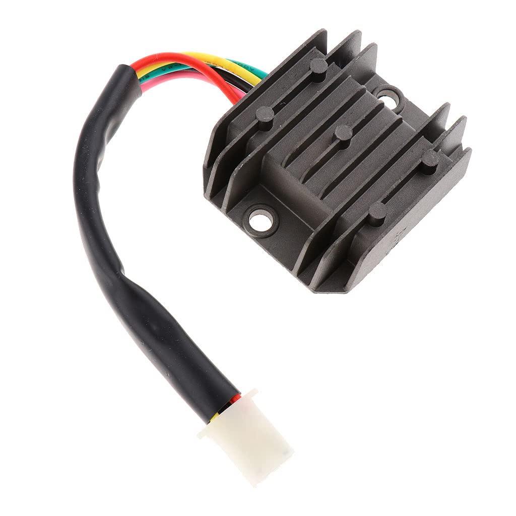 AmBAYZ 12V 4-Wire Voltage Regulator for Motorcycle, ATV, Dirt Bike, Boat Motor (125cc-150cc) - Compatible with Honda, Yamaha, Kawasaki - Improve Electrical Stability for Off-Road & Marine Use
