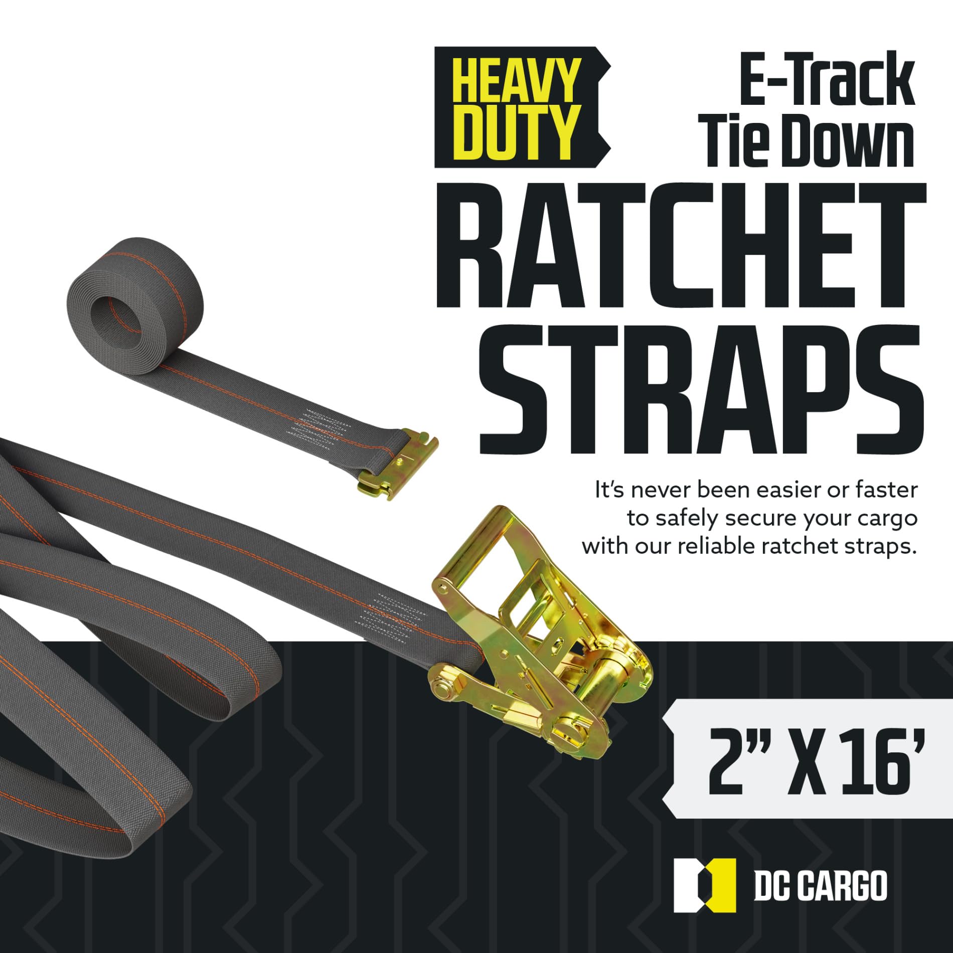 Heavy Duty E Track Ratchet Straps (8 Pack) - 2