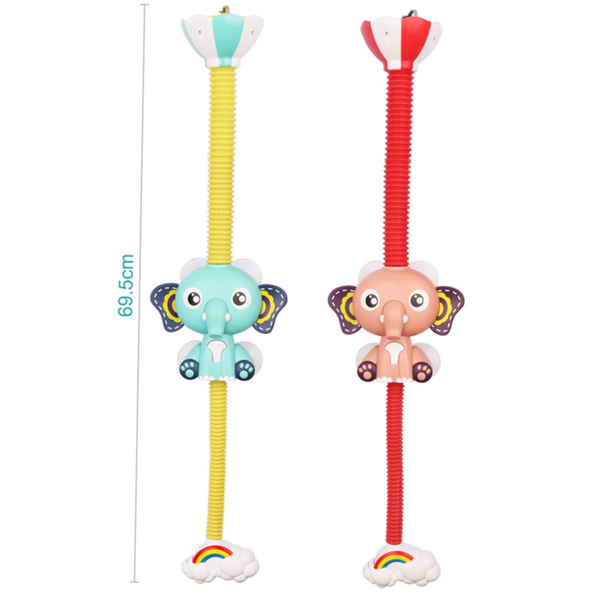 FAVOMOTO 3 Pack Bathtub Fountain Toys - Fun Water Spray Shower Toys for Kids, Toddler Bath Time Play, Splash & Sensory Bathing Toys (Green) - Perfect for Bathtime Fun, Pool Parties & Outdoor Water Play