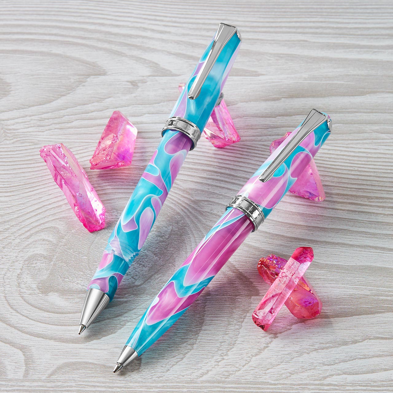 True Writer Classic Aura Quartz Pen - Elegant Crystal Ballpoint Pen for Smooth Writing | Perfect Gift for Professionals, Students & Journalists | Office, School & Home Use