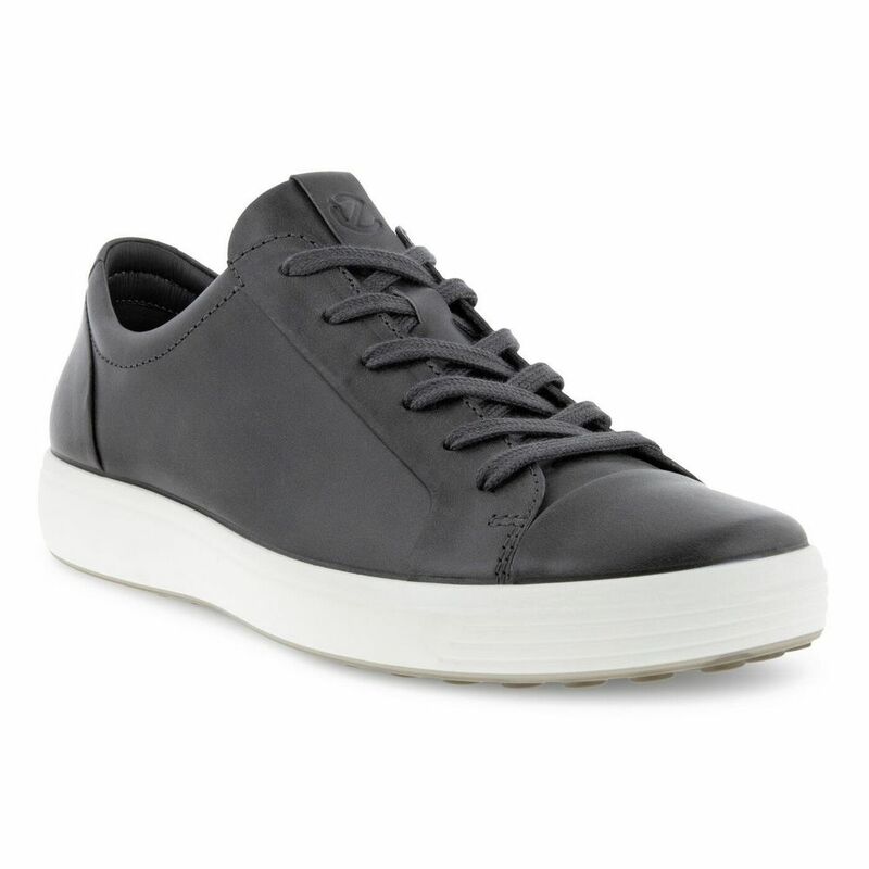 ECCO Soft 7 Titanium Men's Casual Sneakers - Lightweight Comfort Walking Shoes for Work, Travel & Everyday Wear