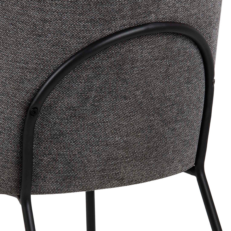 MILANI Modern Dining Chair - Anthracite Grey Upholstered Seat for Kitchen, Dining Room & Office - Comfortable & Stylish Home Furniture