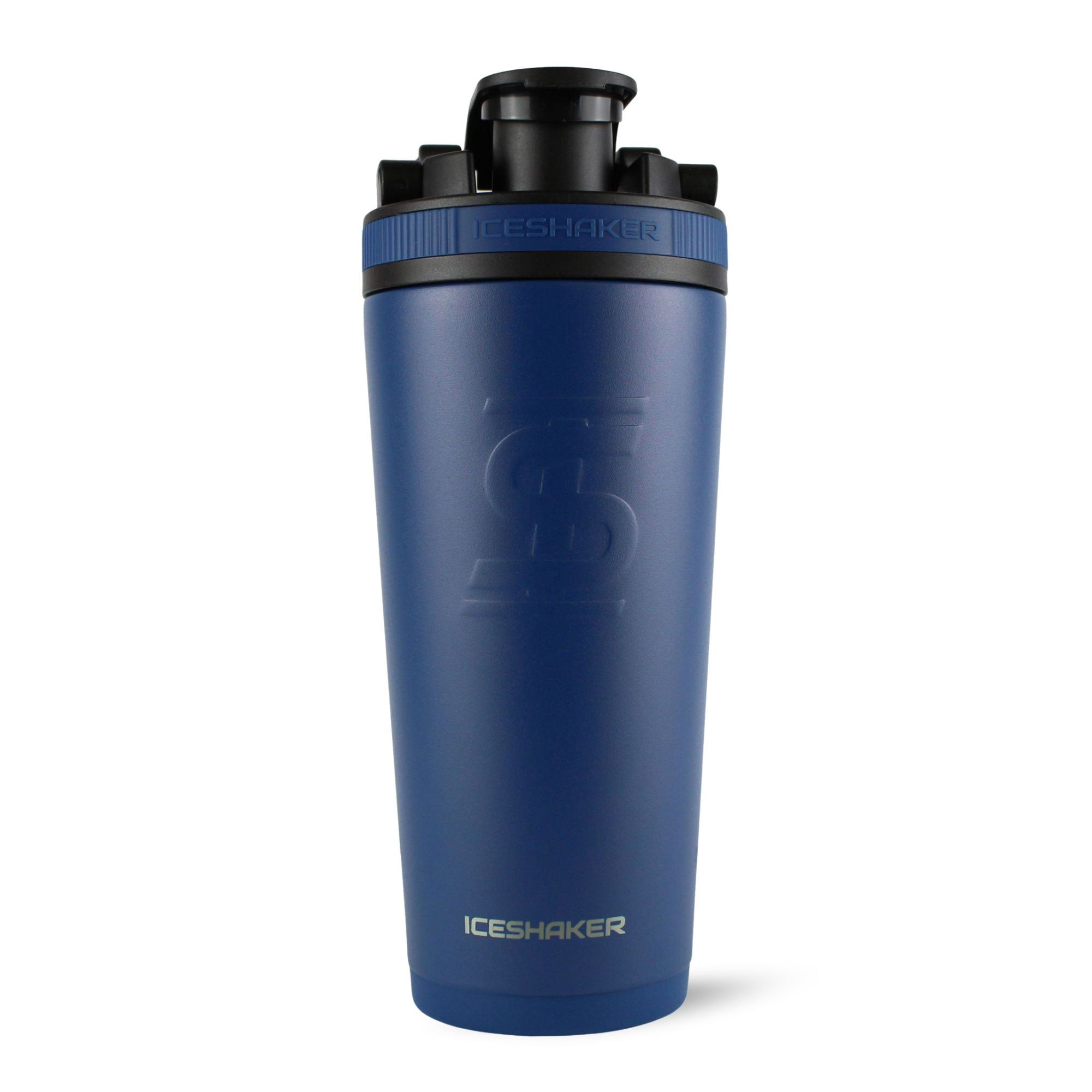 26oz Insulated Stainless Steel Ice Shaker Bottle - Navy Blue - Perfect for Protein Shakes, Gym Workouts & Outdoor Activities