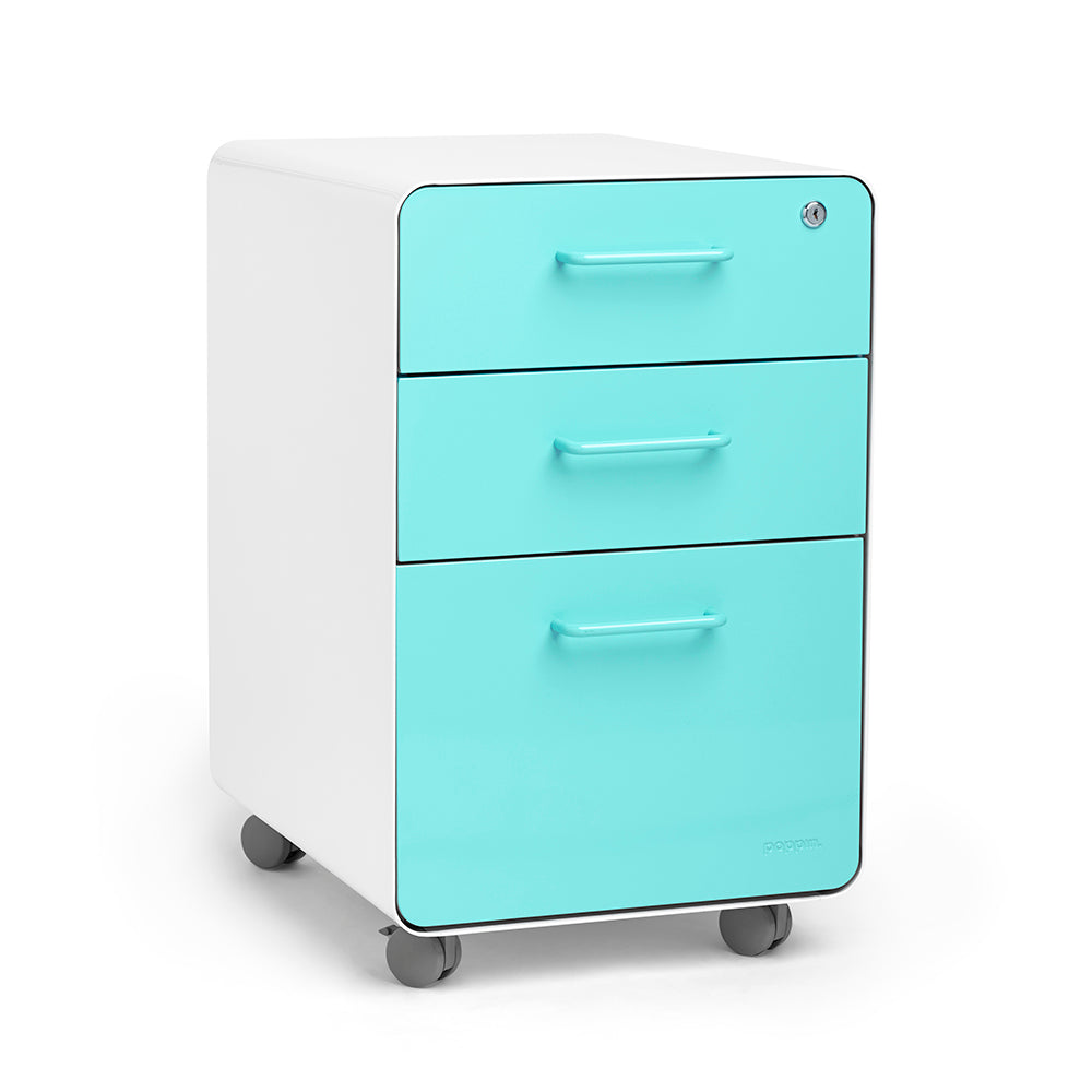 Stow 3-Drawer File Cabinet - Compact Storage Solution for Home Office, Classroom & Small Spaces - Organize Documents, Folders & Office Supplies Efficiently