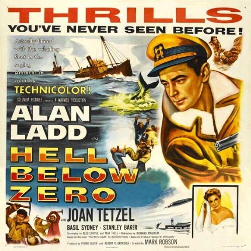 Hell Below Zero Vintage Movie Poster (30 x 40 Inches - 77cm x 102cm) - 1954 Classic Film Wall Art for Home Theater, Man Cave & Movie Collector Decor
