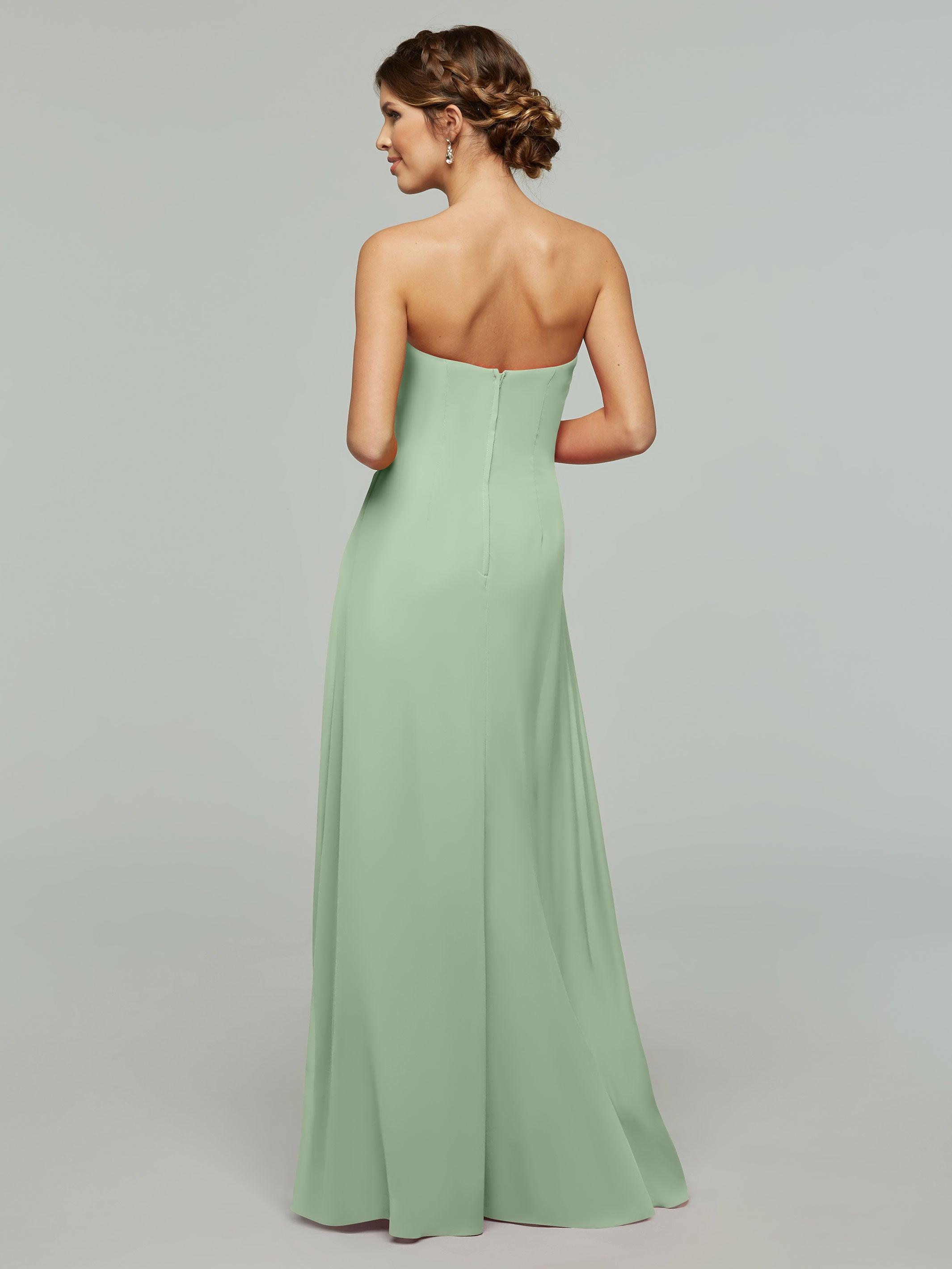 Elegant 80046 Chiffon Sheath Bridesmaid Dress with Sweetheart Neckline - Perfect for Weddings, Formal Events & Special Occasions