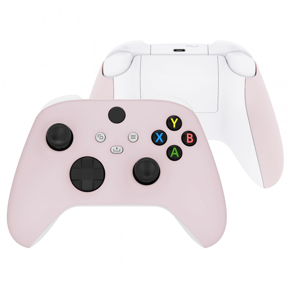 eXtremeRate Replacement Front Housing Shell with Side Rails Panels for Xbox Series X & S Controller - Cherry Blossom Pink | Custom Gaming Controller Cover for Enhanced Grip & Style | Perfect for Gaming Enthusiasts & Streamers