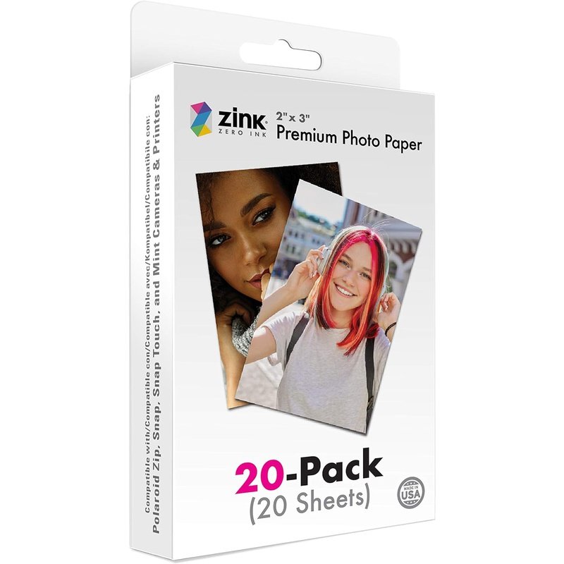 Premium Zink Instant Photo Paper 2x3 Inch - Zero Ink Technology Prints for Polaroid Cameras, Smartphones & Memories